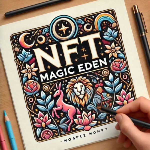 NFT MAGIC EDEN ESCRITO COM UMA CANETA