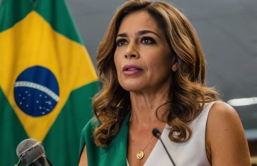 Crise econômica no Brasil: mulher falando no Congresso.