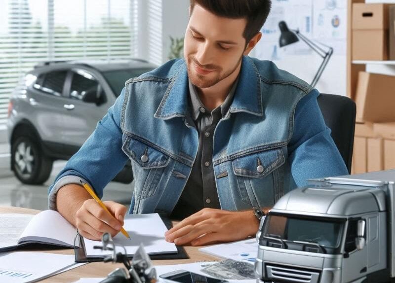 Financiar veículo imagem de um homem sentado no escritório